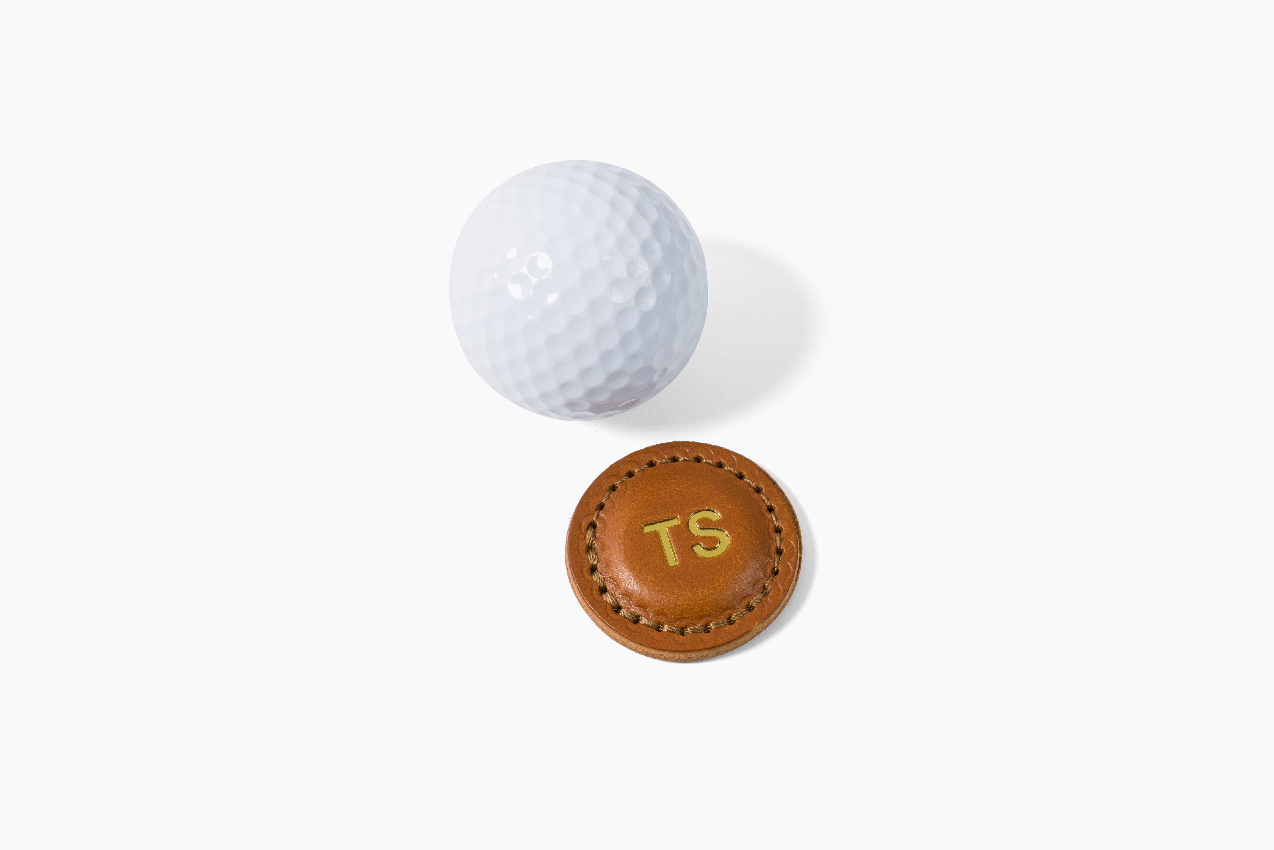 Leather Golf Ball Markers | Set of 2 - USA Made Veg-Tanned