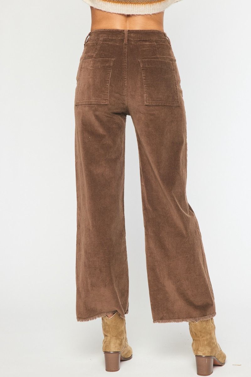 Coffee & Corduroy Wide Leg Pants