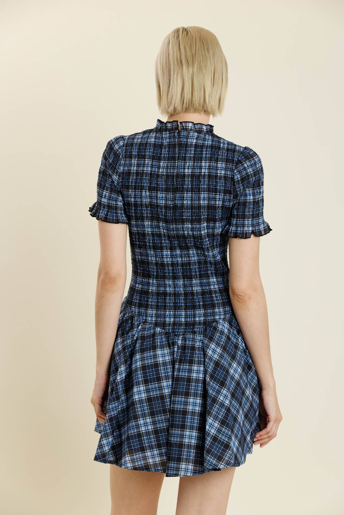 The Bluebird Plaid Smocked Mini
