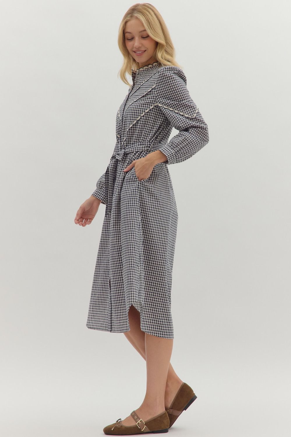 The Sunday Stroll Gingham Dress