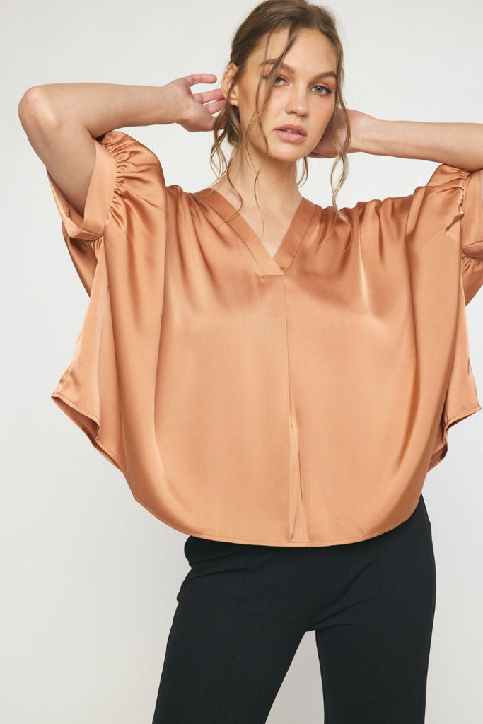 Flaming Embers Silk Top