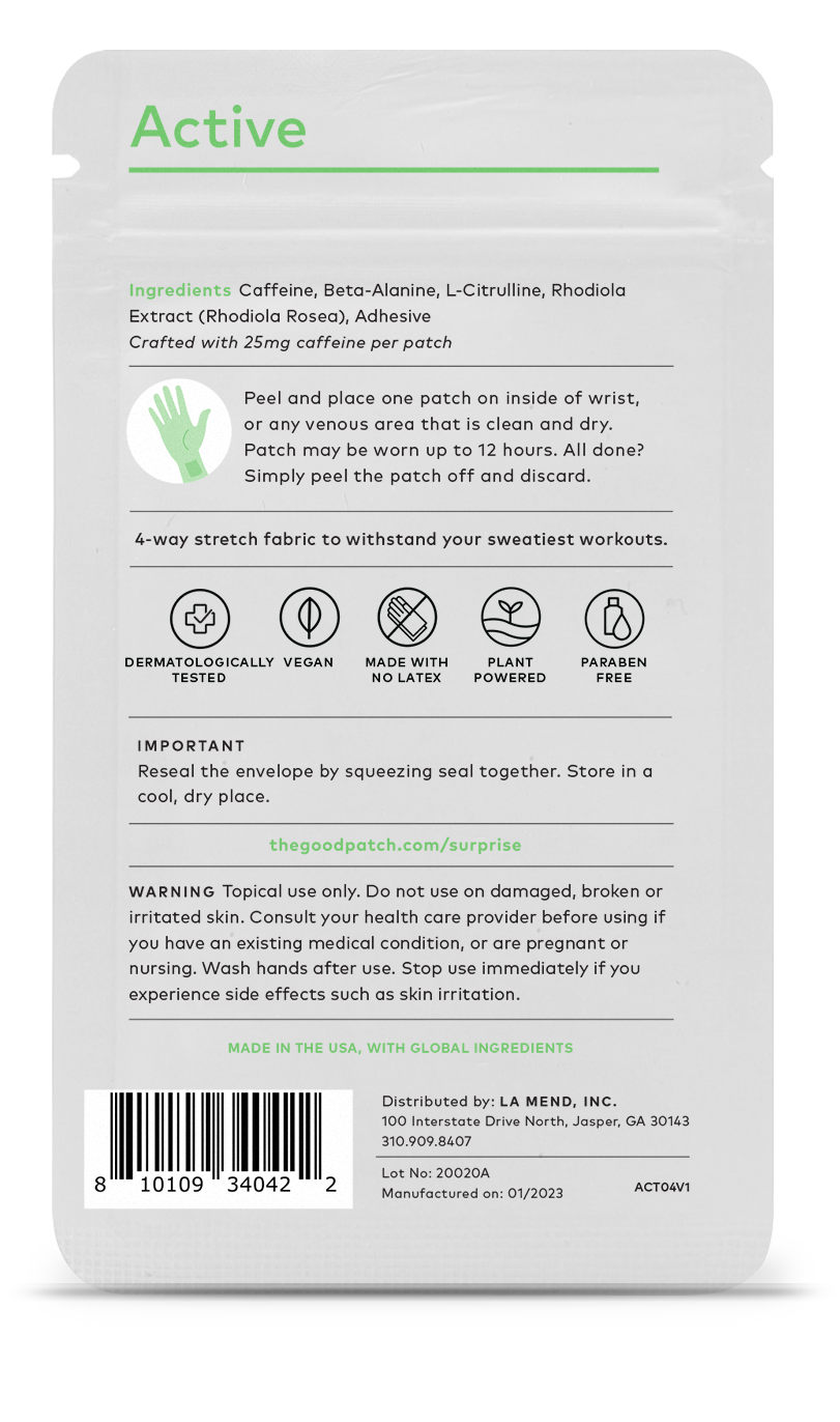 Active Plant-Based Wellness Patch