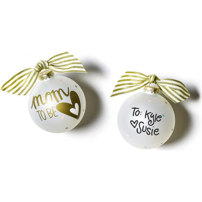 Mom To Be Glass Ornament