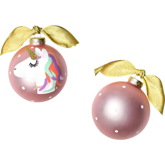 Unicorn Glass Ornament