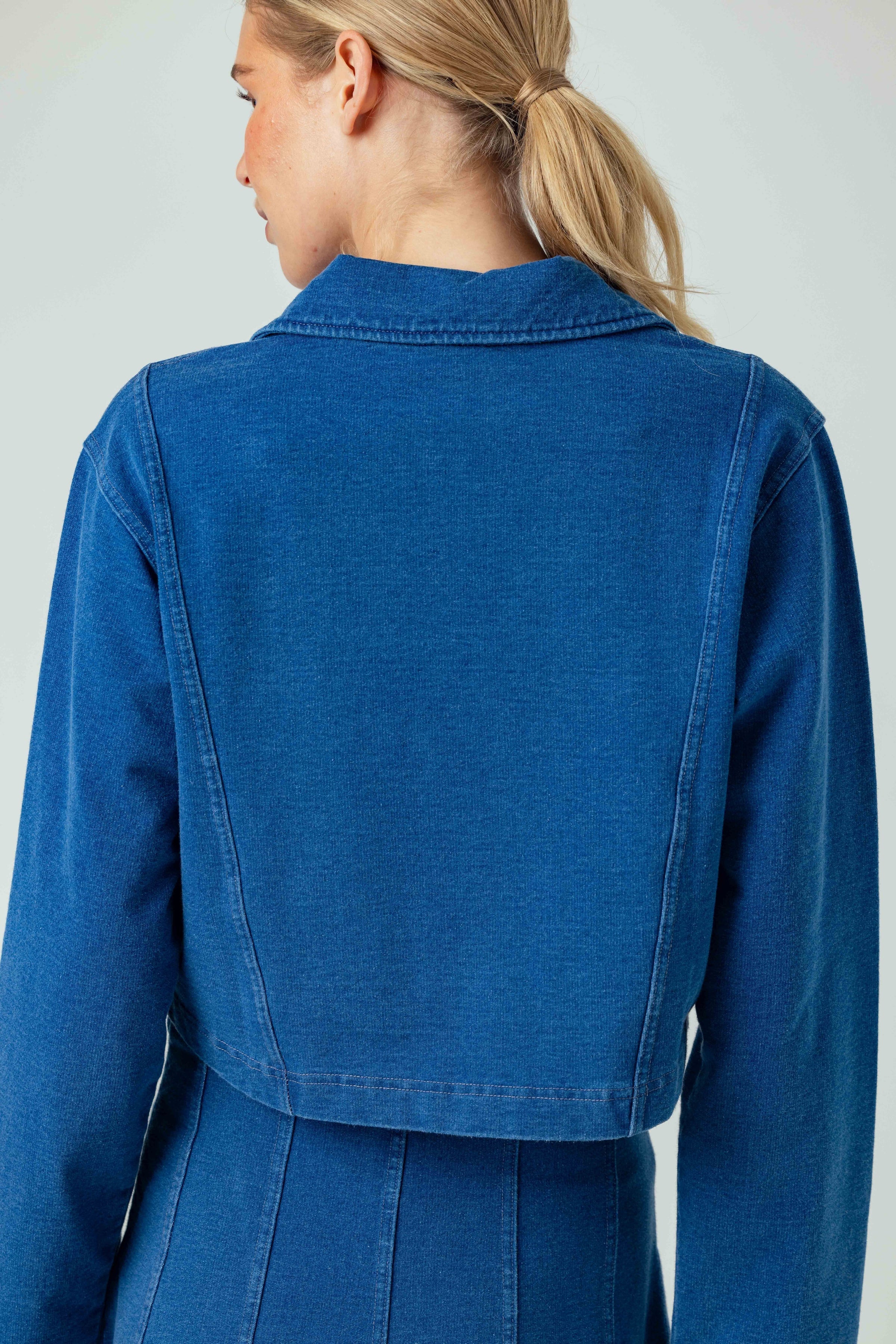 Lille Top, Medium Wash Denim