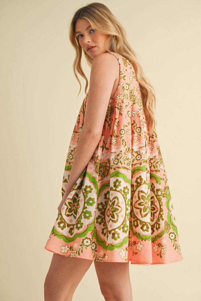 Blush Hour Pink Medallion Dress