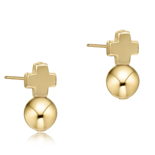 Signature Cross Gold Stud, Assorted Colors