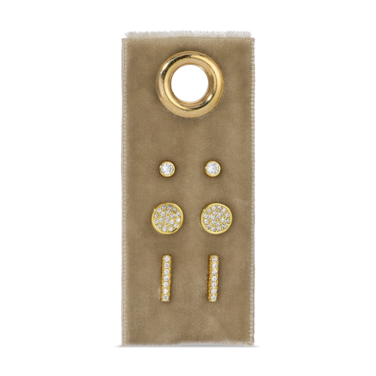 Pavé Velvet Stud Gift Set, Assorted Metals