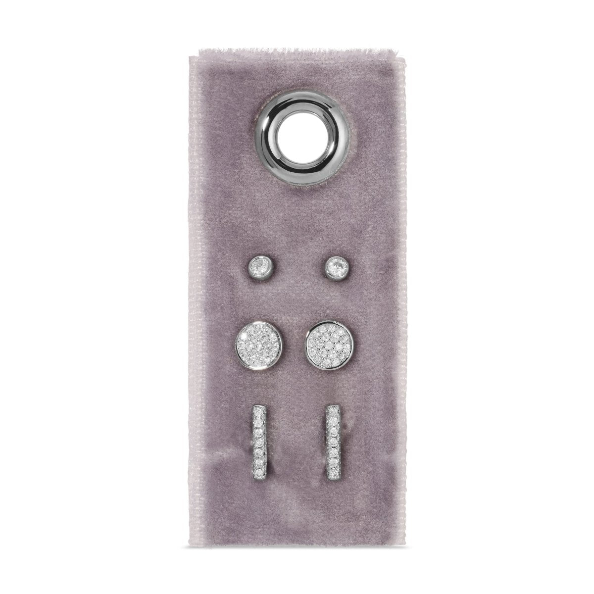 Pavé Velvet Stud Gift Set, Assorted Metals