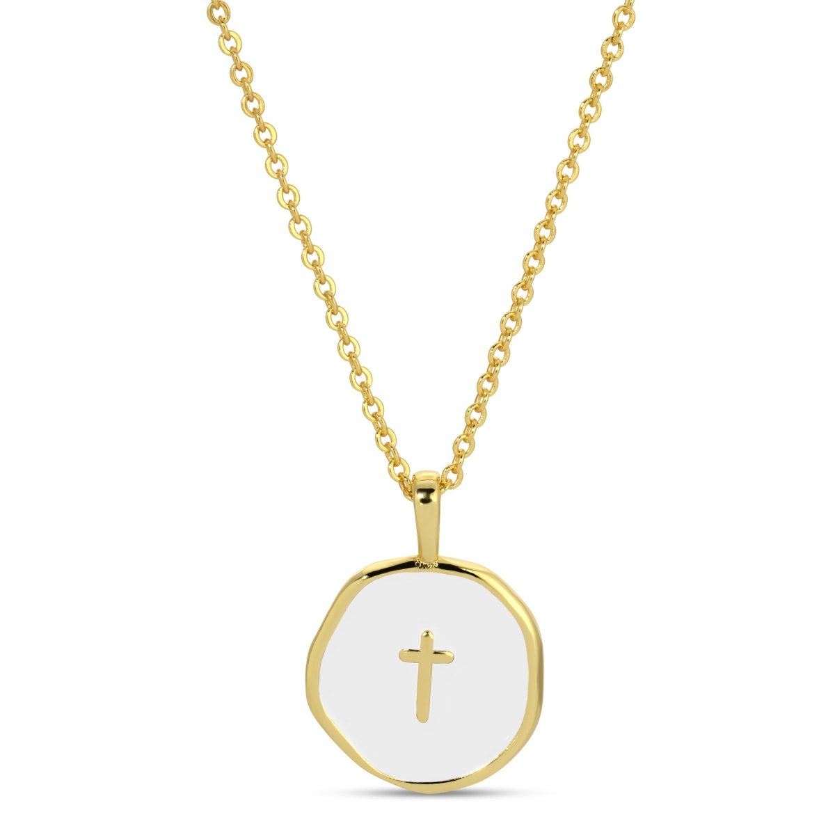 Minimal Cross Medallion Necklace