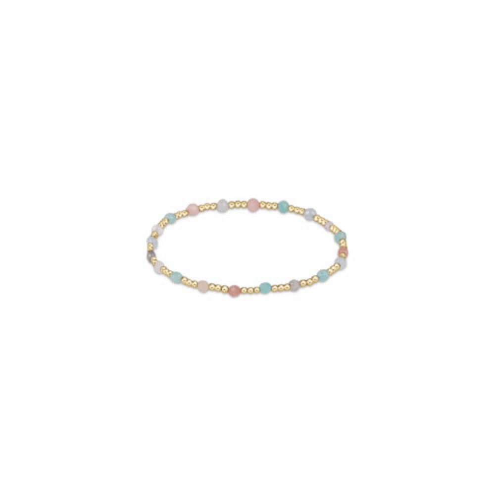 Enewton | Gemstone Gold Sincerity Pattern 3mm Bead Bracelet, Hot Mess
