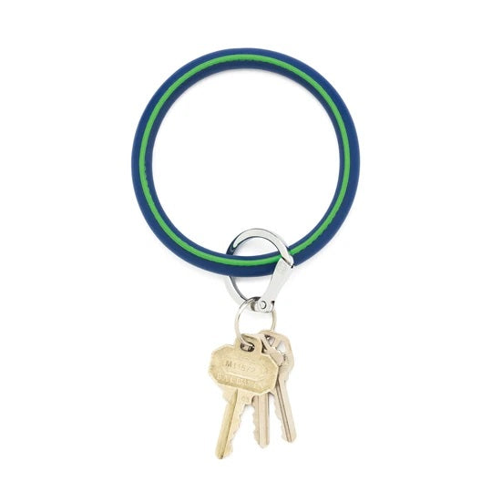 Oventure | Big O Leather Key Ring, Mind Blowing Blue