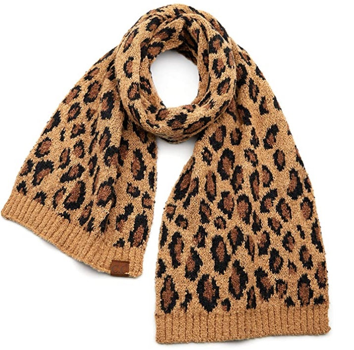 CLEARANCE | C.C Exclusives Leopard Pattern Knit Scarf