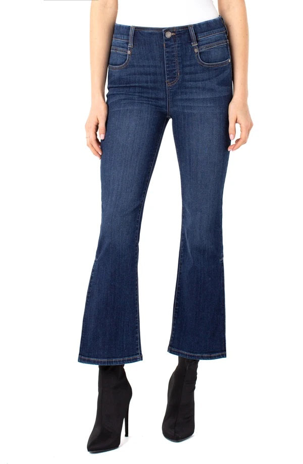 Liverpool | Gia Glider Crop Flaire With Side Pleat, Brentwood