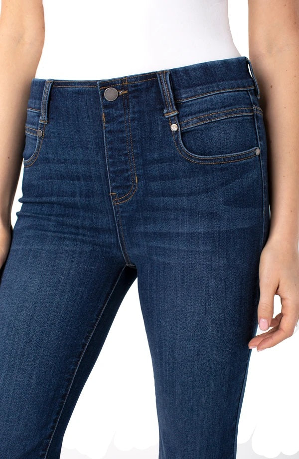 Liverpool | Gia Glider Crop Flaire With Side Pleat, Brentwood