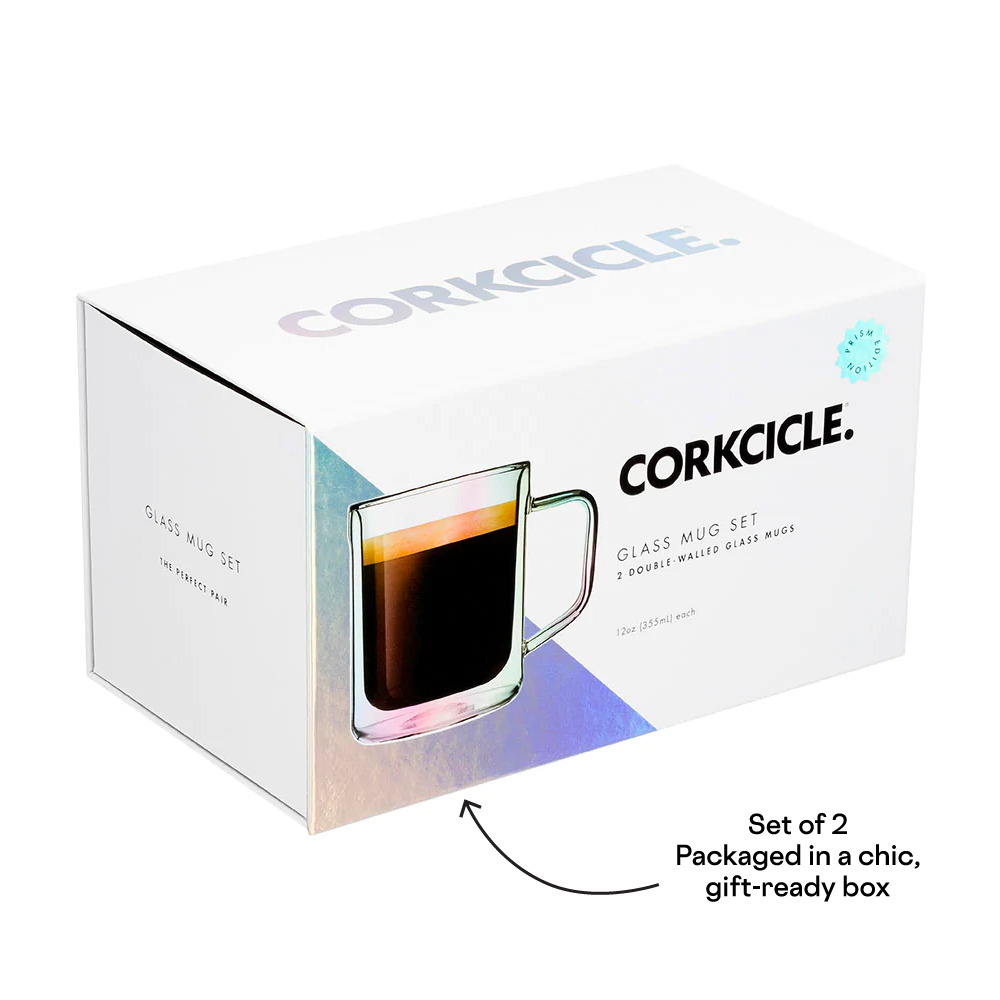 Corkcicle | Glass Mug Set, 12oz