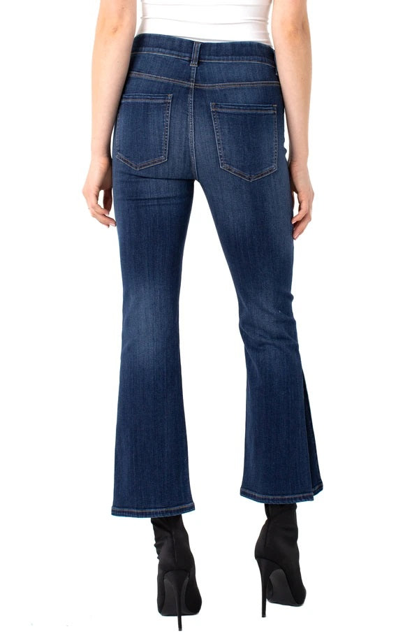 Liverpool | Gia Glider Crop Flaire With Side Pleat, Brentwood