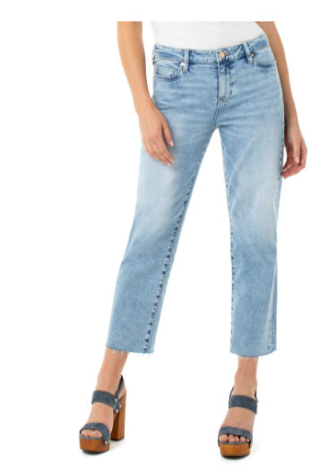 Liverpool | Sally Straight Leg Fray Hem Jeans