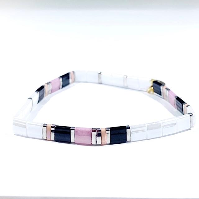 Caryn Lawn | Supernova Bracelet, Shiny White/Pink/ Silver