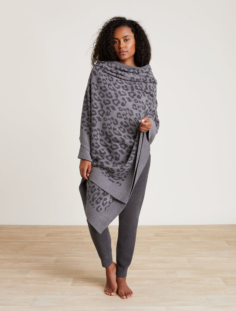 Barefoot Dreams | CozyChic Ultra Lite Barefoot in the Wild Pashmina, Graphite/Carbon