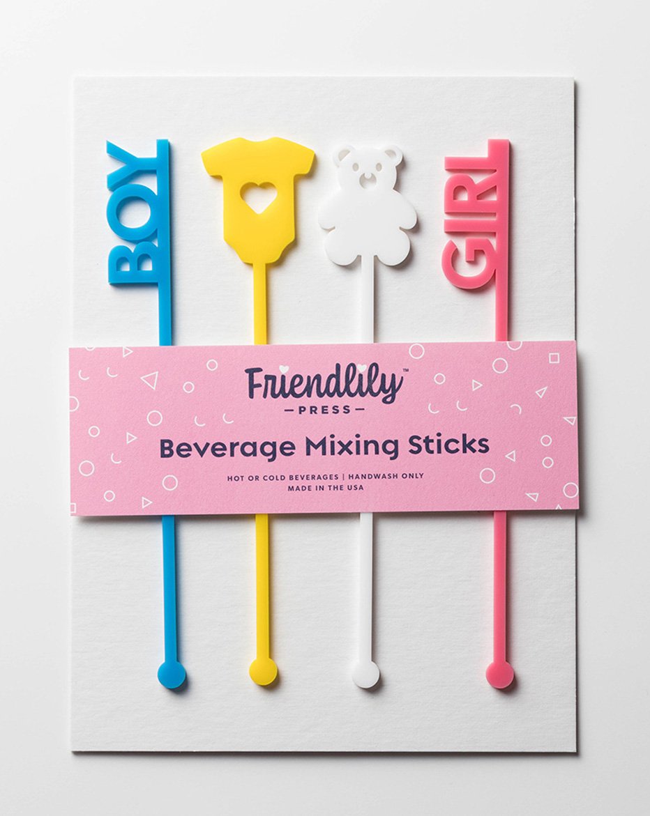 Friendlily Press | Drink Stirrers, Multiple Styles Available