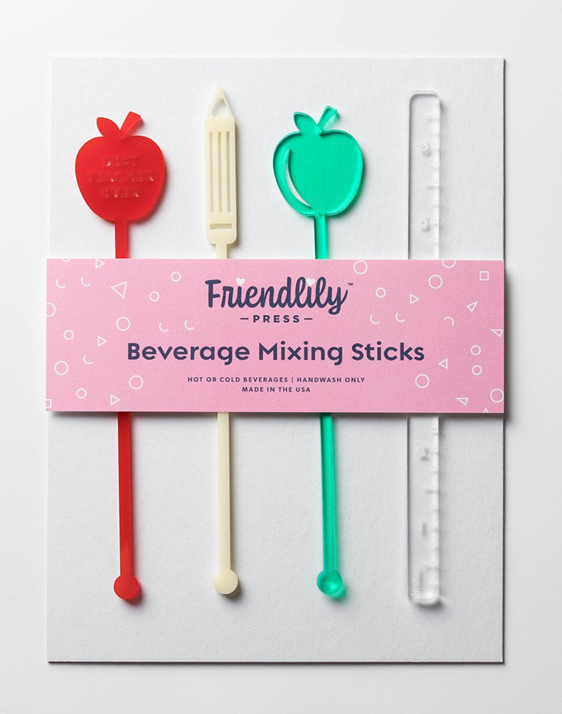 Friendlily Press | Drink Stirrers, Multiple Styles Available