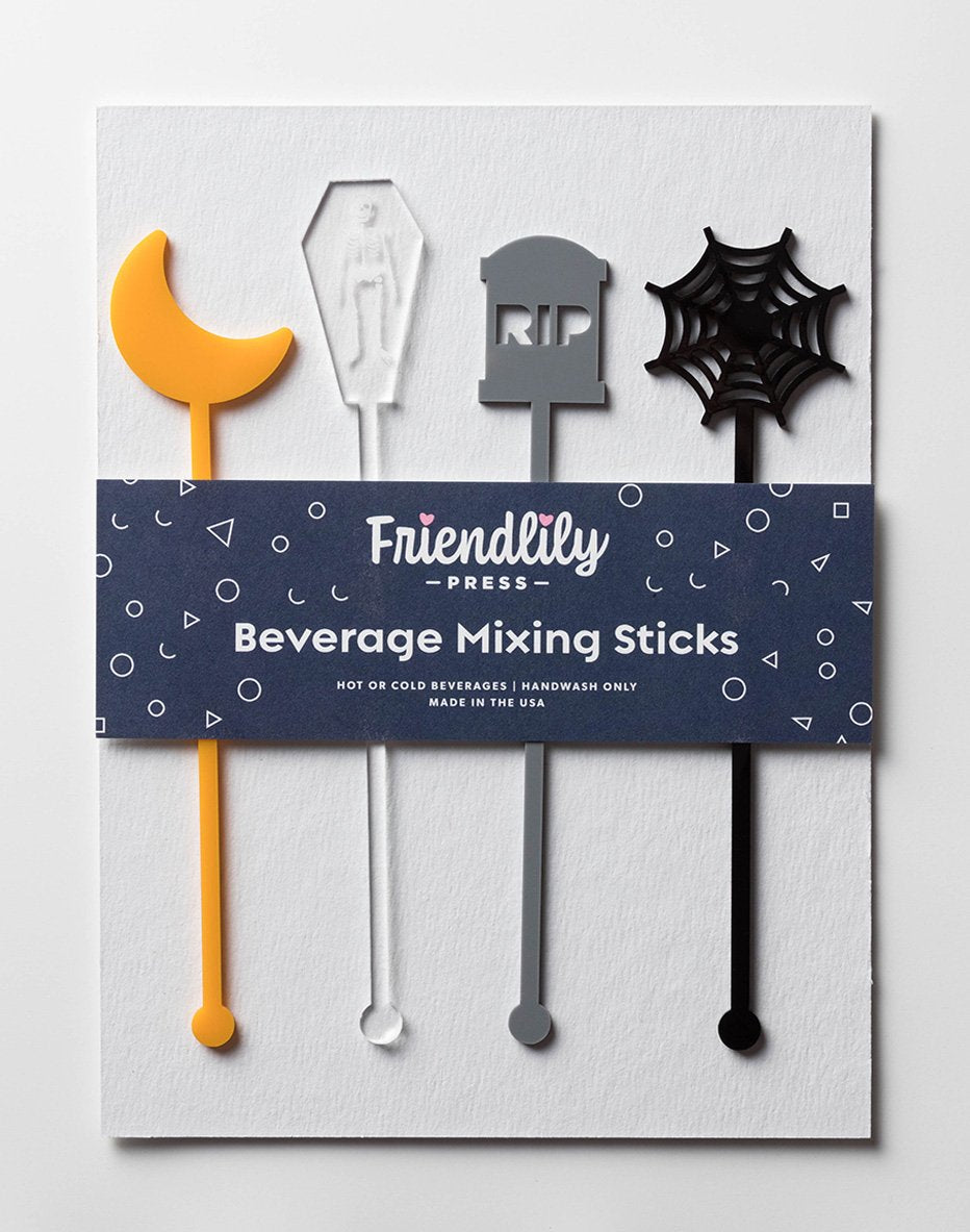 Friendlily Press | Drink Stirrers, Multiple Styles Available