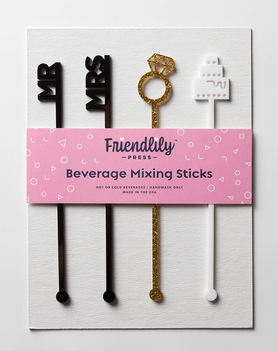 Friendlily Press | Drink Stirrers, Multiple Styles Available