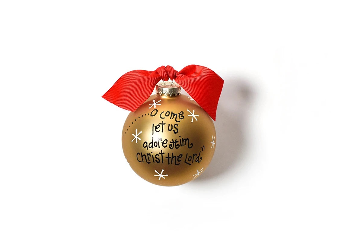 O Come All Ye Faithful Glass Ornament