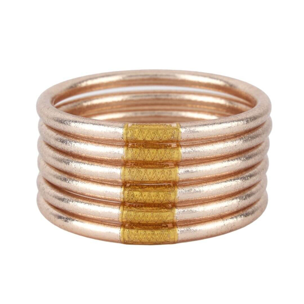 BuDhaGirl | Champagne All Weather Bangles, Set of 6