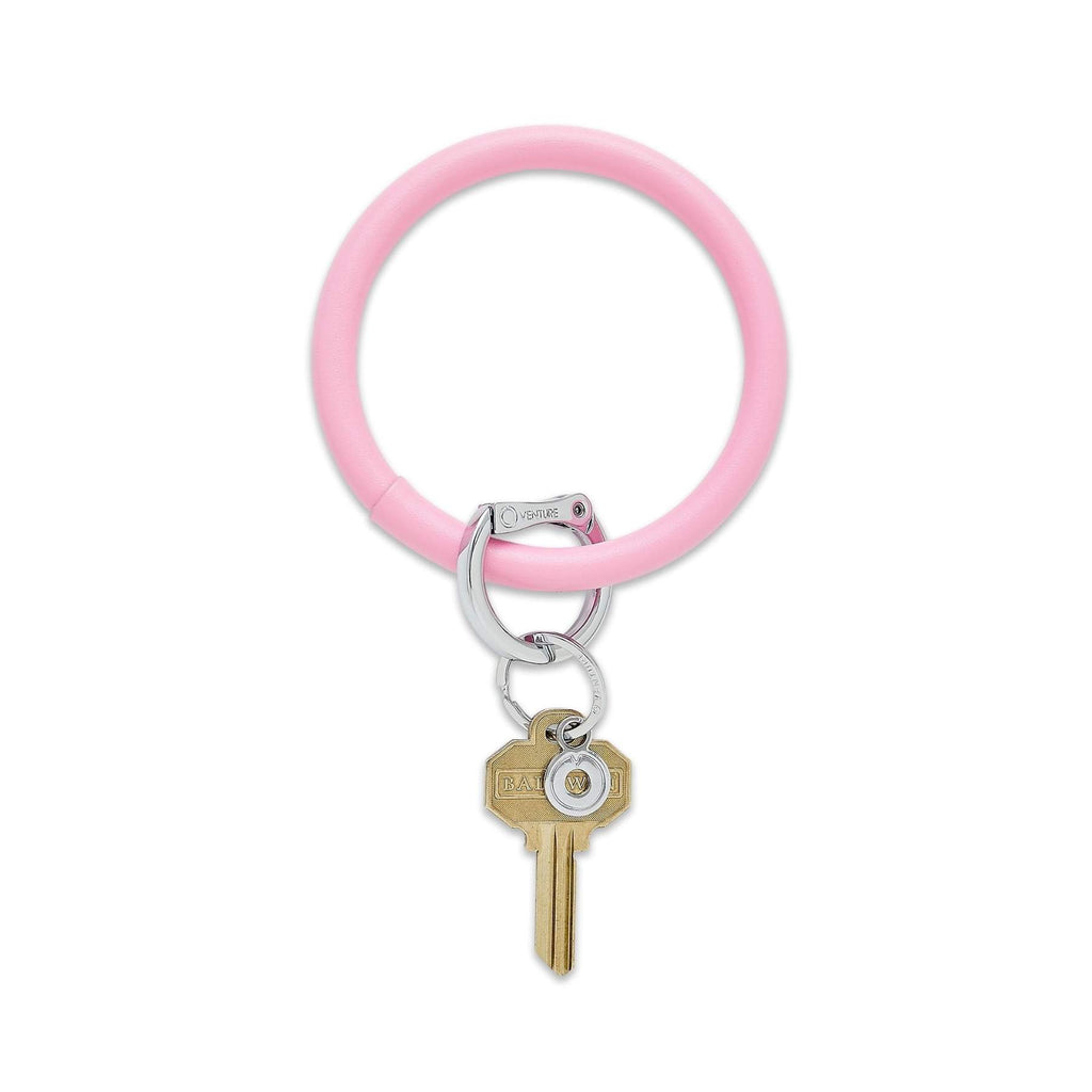 Oventure | Big O Leather Key Ring, Cotton Candy