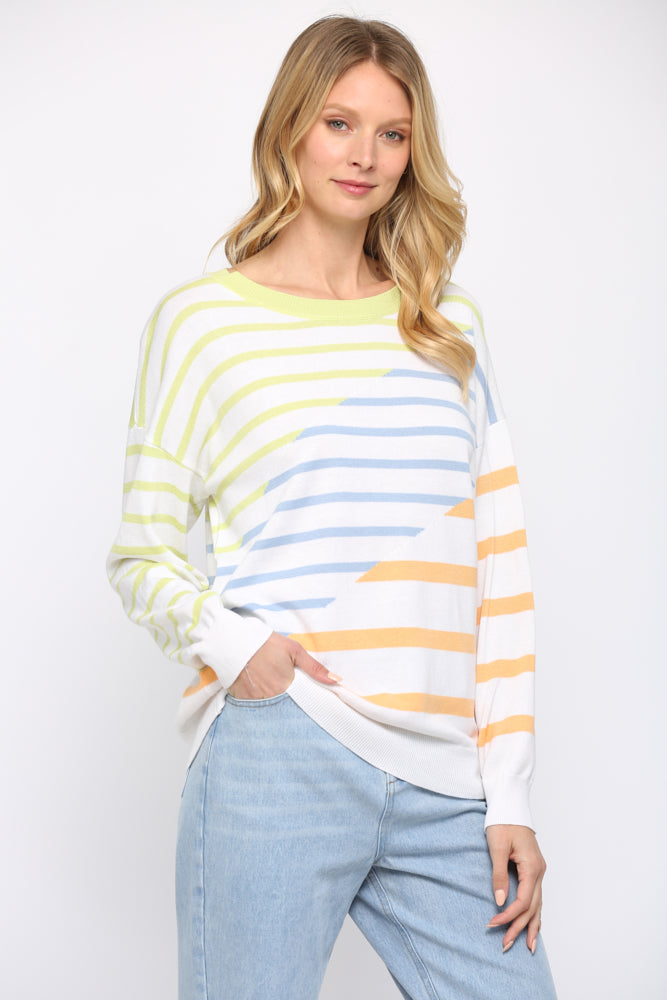 FATE | Stripe Lightweight Sweater