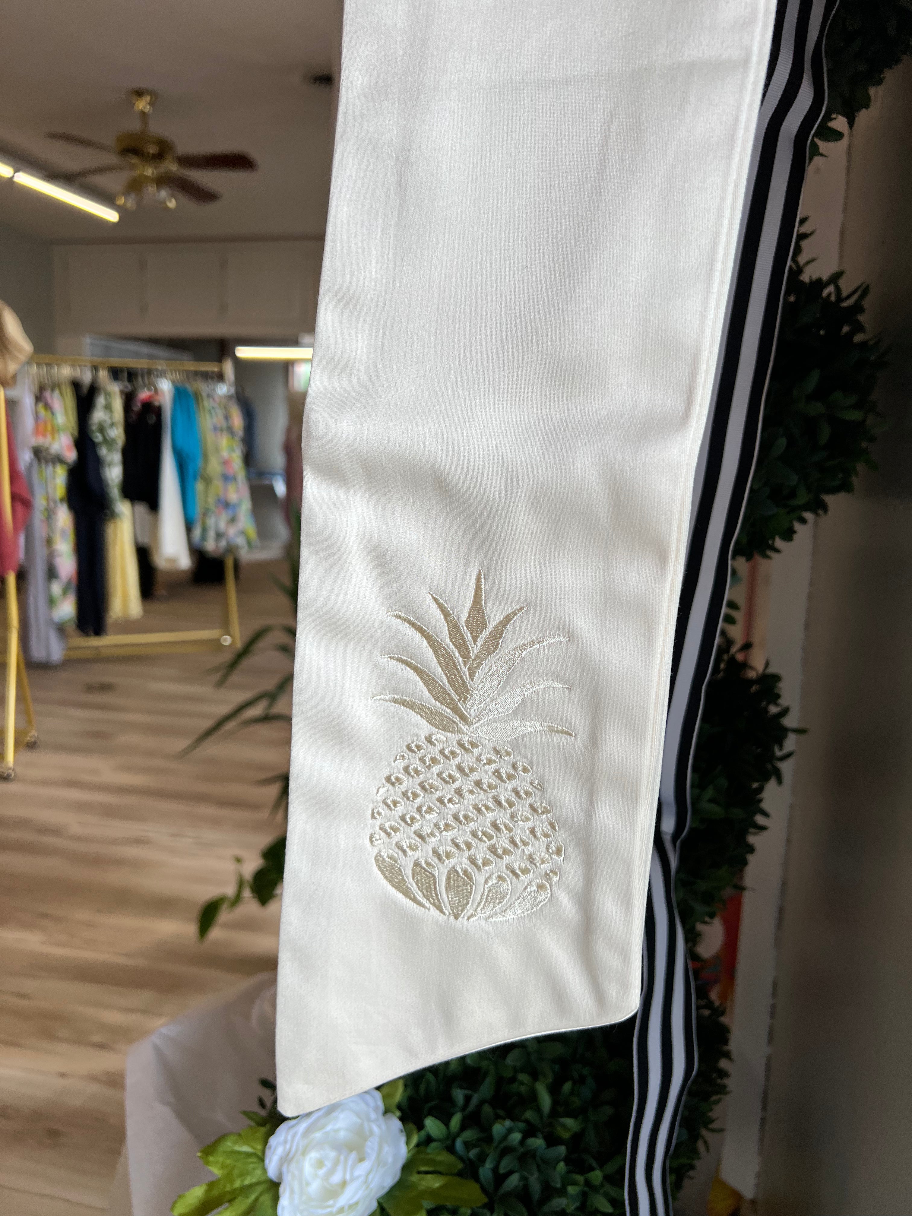 Fig & Dove | Seasonal Ivory Wreath Sash, Long