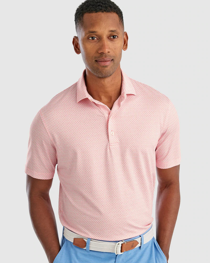 Johnnie-O | Men's Judd Printed Polo - Pink Sands