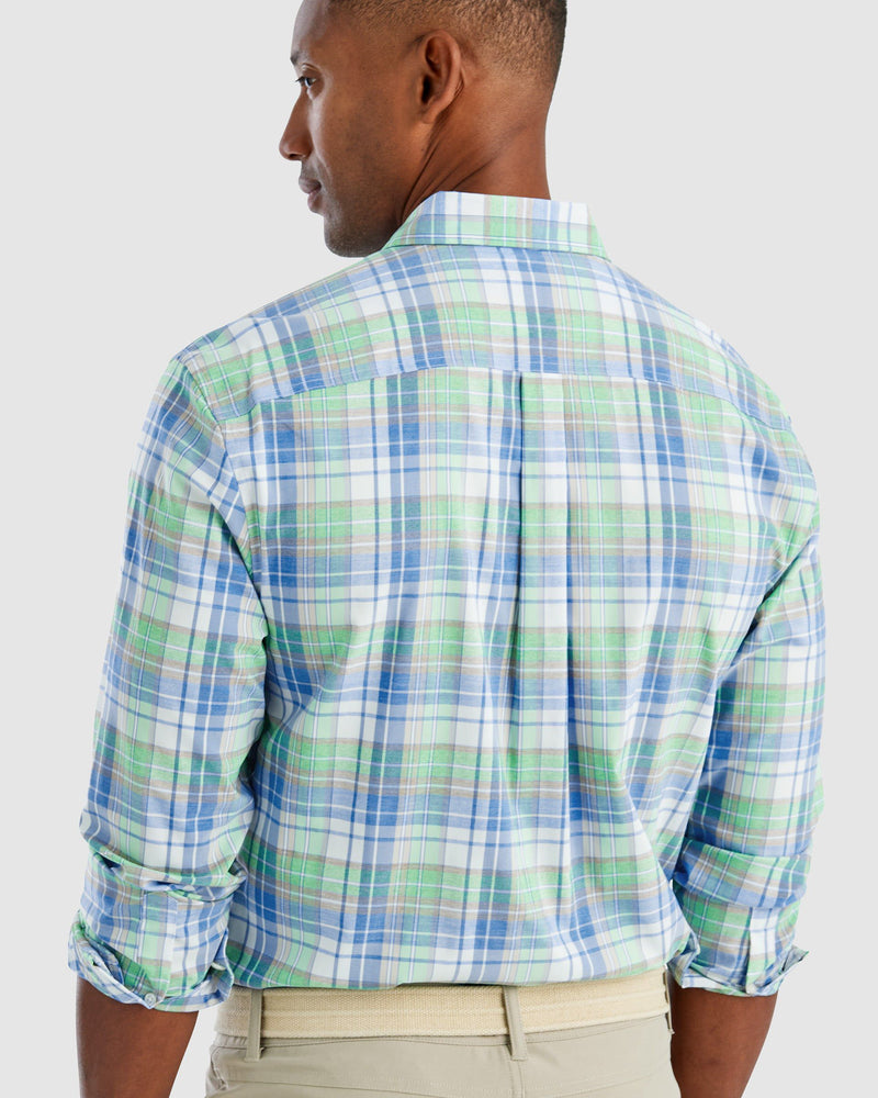 Johnnie-O | Men's Long Sleeve Moisture Wicking Wood Button Down