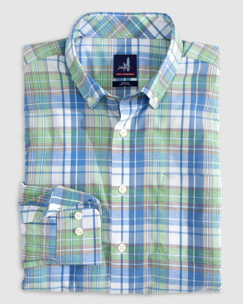 Johnnie-O | Men's Long Sleeve Moisture Wicking Wood Button Down