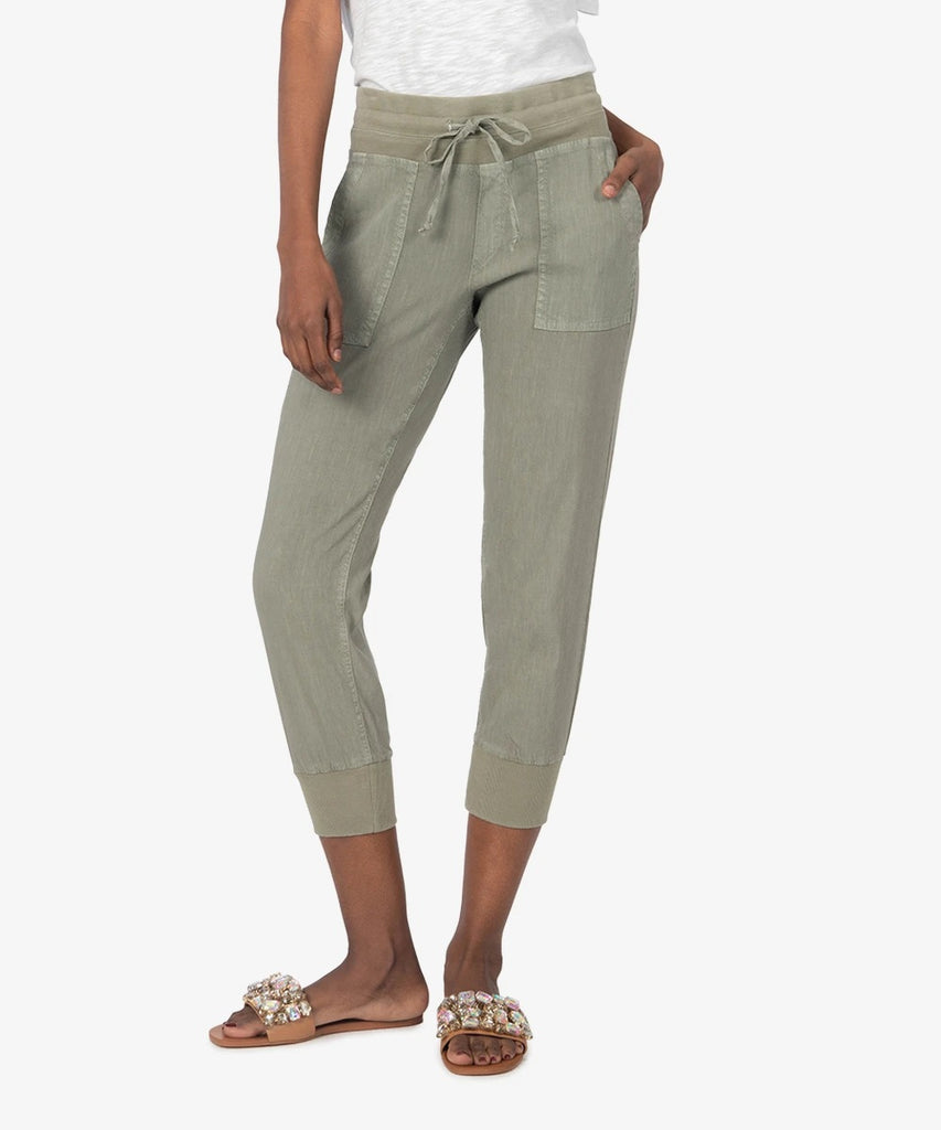 Kut from the Kloth | Mirabella Drawcord Jogger, Olive