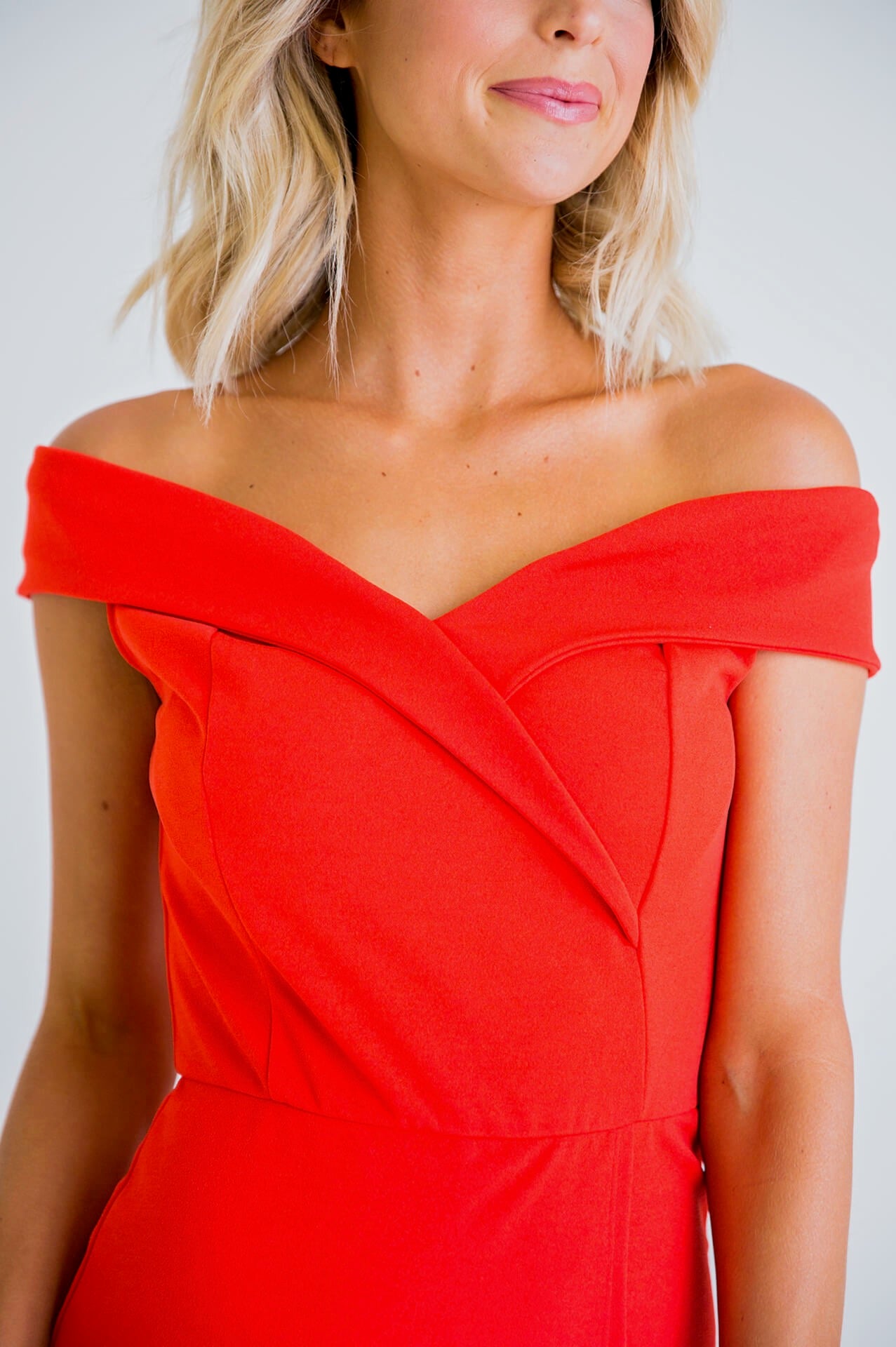 Karlie | Solid Bustier Off the Shoulder Romper