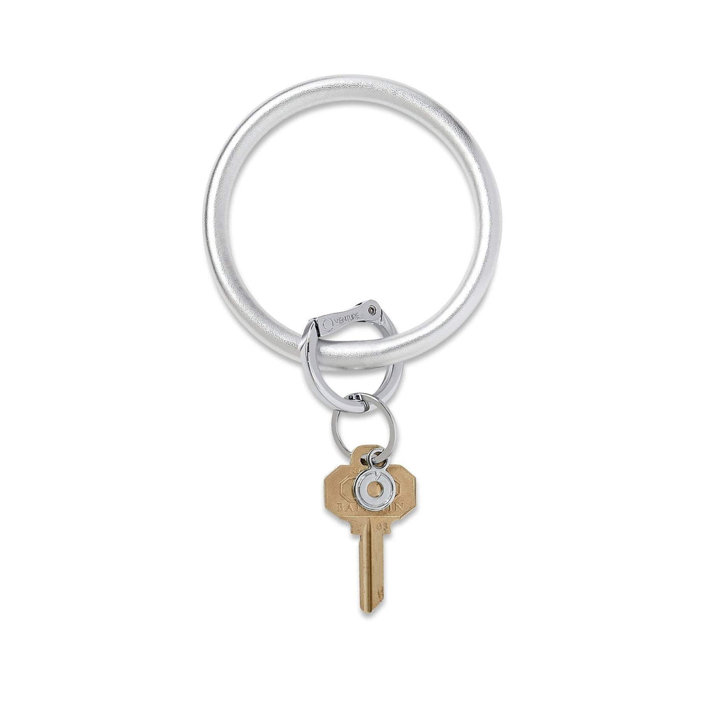 Oventure | Big O Leather Key Ring, Quicksilver