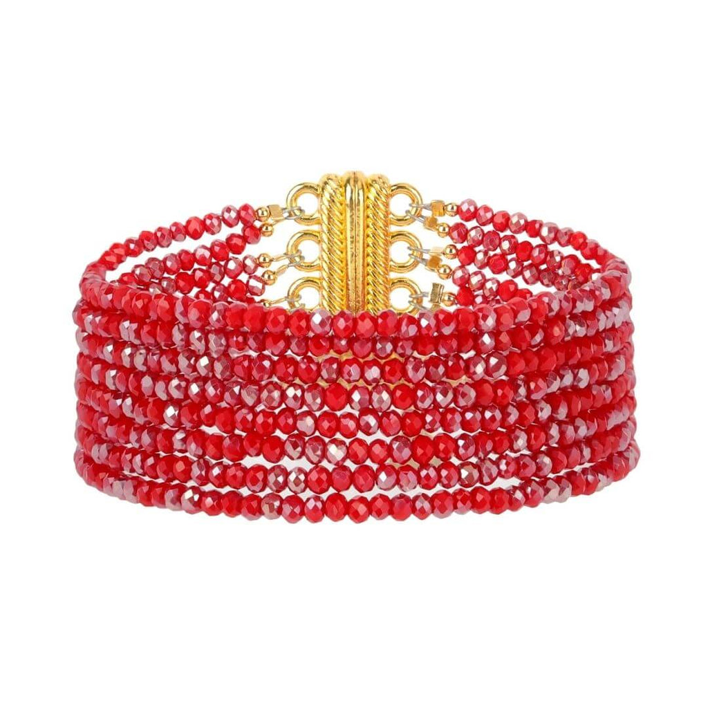 BuDhaGirl | Meghan 5 Strand Crystal Bracelet, Asst. Colors