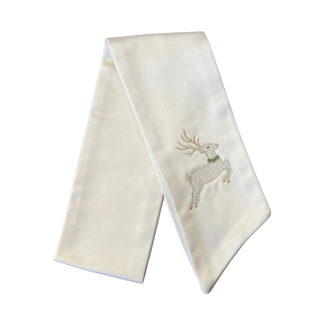 Fig & Dove | Seasonal Ivory Wreath Sash, Long