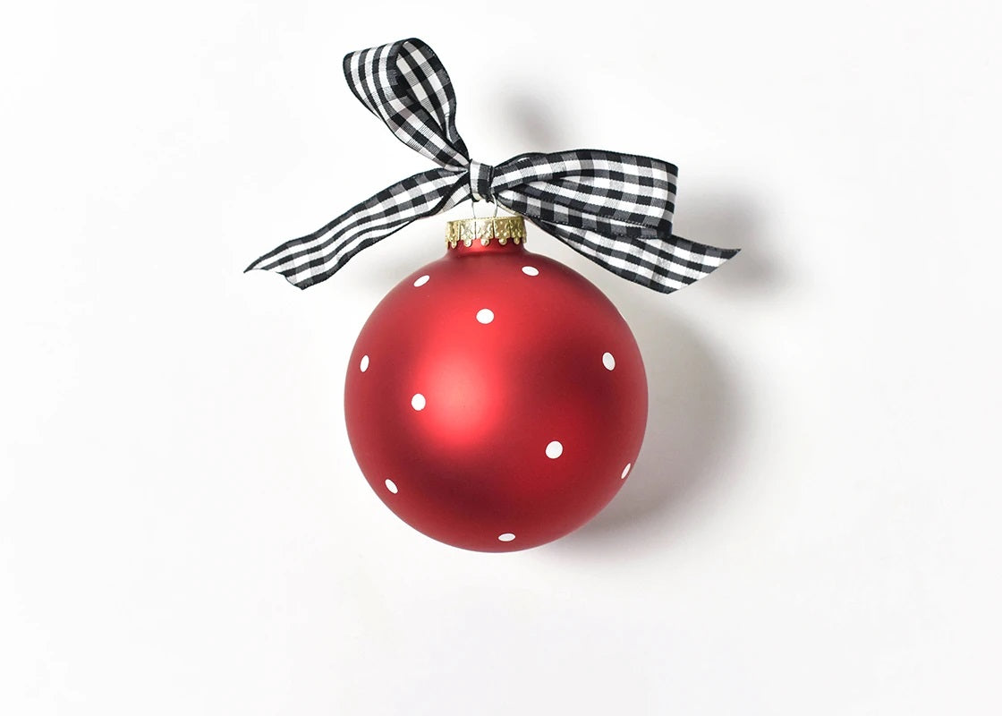 Woof Dog Bone Glass Ornament