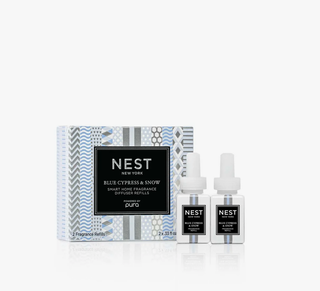 NEST New York | Pura Smart Home Fragrance Diffuser Refill Duo, Blue Cypress & Snow