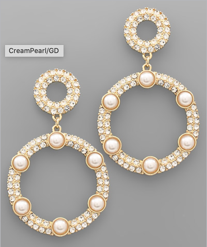 Sisters | 2 Crystal Circle Earrings