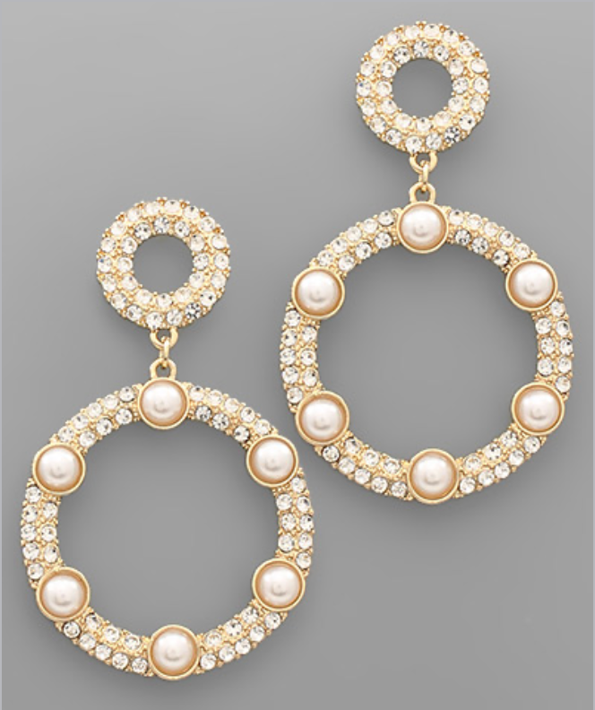 Sisters | 2 Crystal Circle Earrings