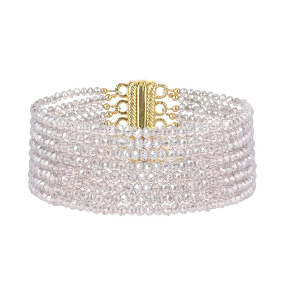 BuDhaGirl | Meghan 5 Strand Crystal Bracelet, Asst. Colors