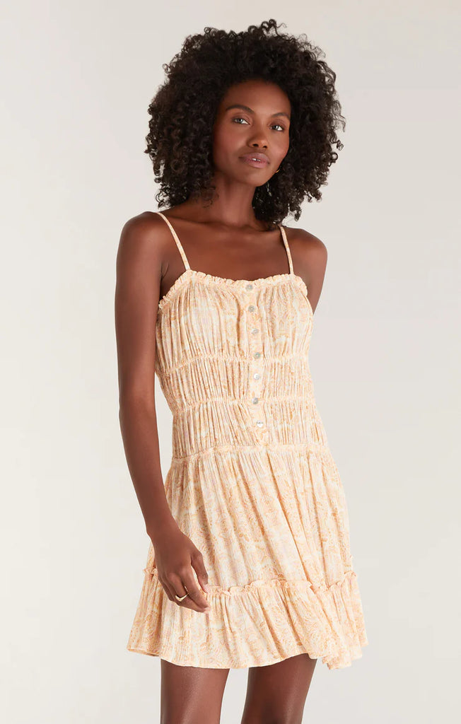 Z Supply | Anabella Medallion Mini Dress, Lemon Zest