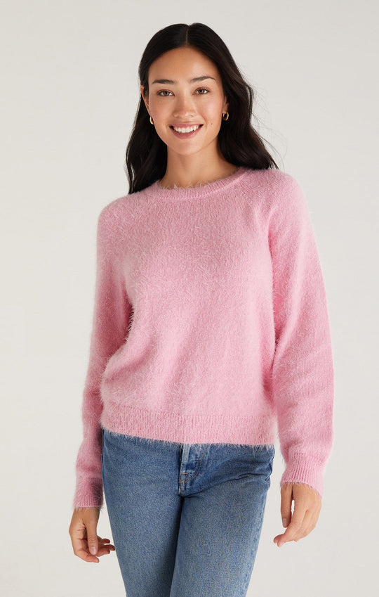 Z Supply - Alora Eyelash Sweater, Sweet Pink