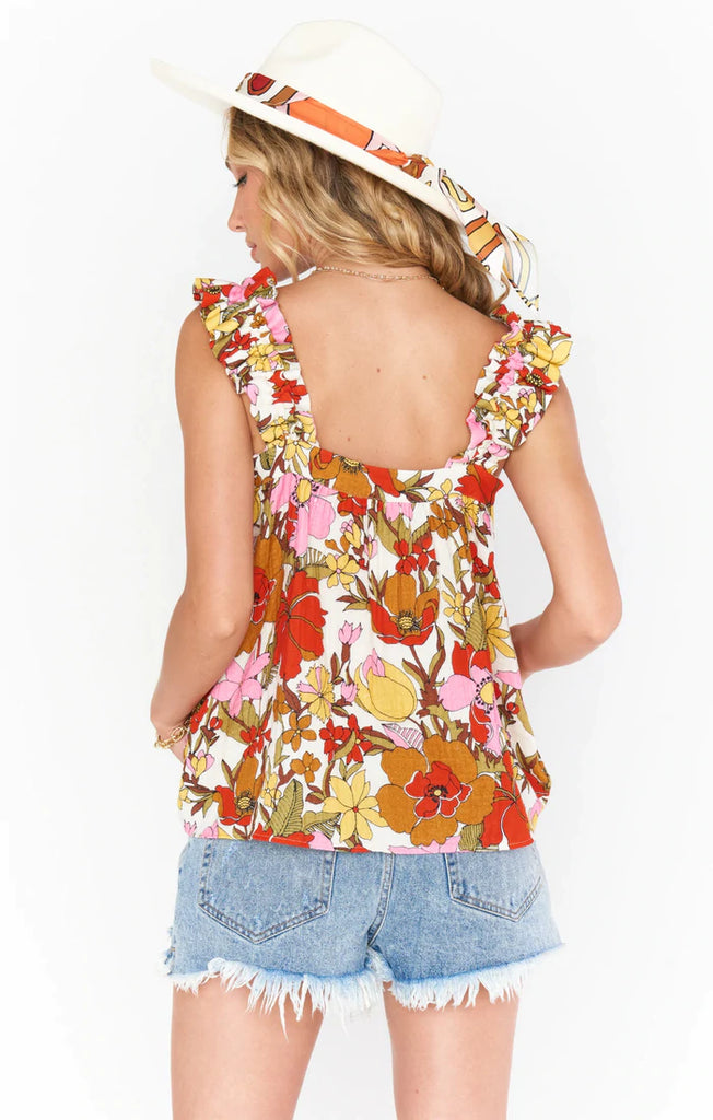 Show Me Your MUMU | Mazzy Ruffle - Far Out Floral