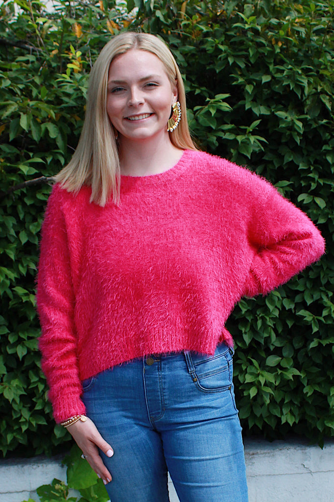 CLEARANCE | Cropped Pinky Sweater
